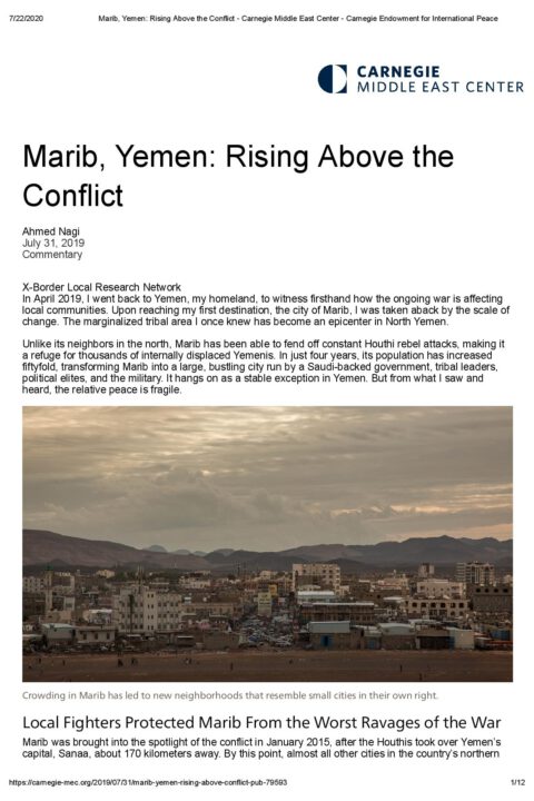 Marib, Yemen: Rising Above the Conflict