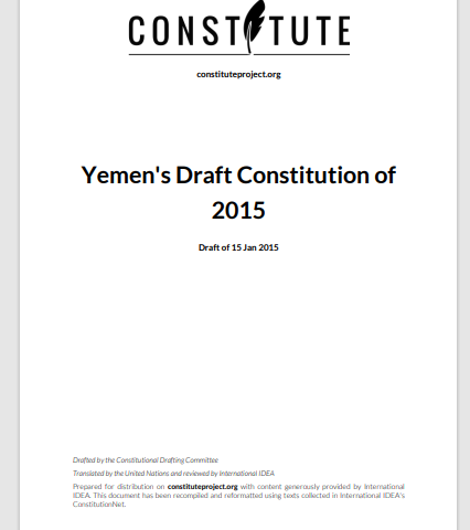 Yemen’s Draft Constitution of 2015